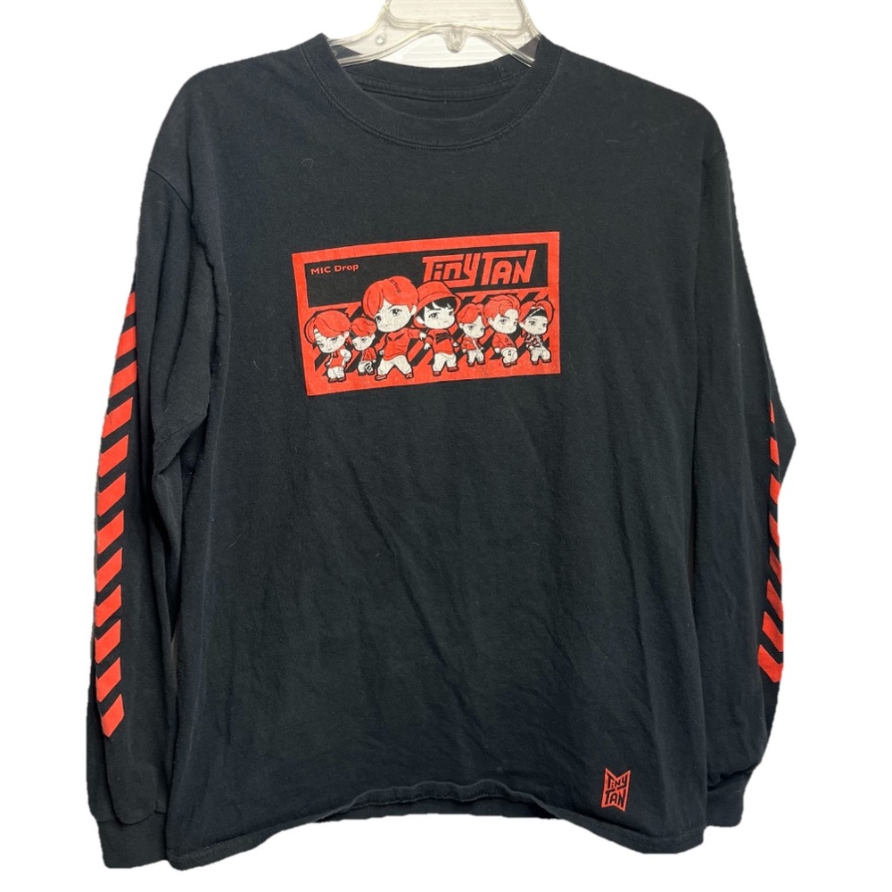 Tiny Tan Mic Drop BTS Long Sleeve Size Medium Black K-Pop